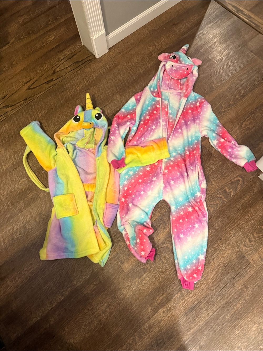 Unbranded Kids Rainbow Unicorn One-Piece Coverall - Pink Multi